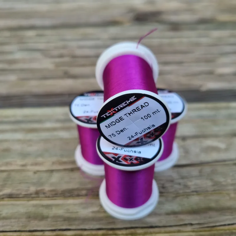 TEXTREME Midge Tying Thread 75dn in 24-Fuchsia-1